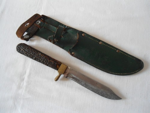 Altes leegebruch jagdmesser - altes,