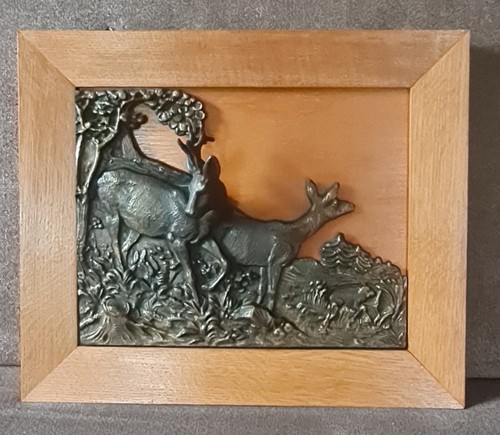 Altes jagd relief bild - relief-bild, reh