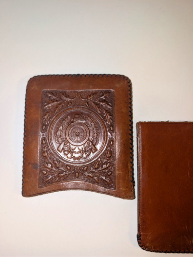 Vintage leder zigarettenhülle - vintage,